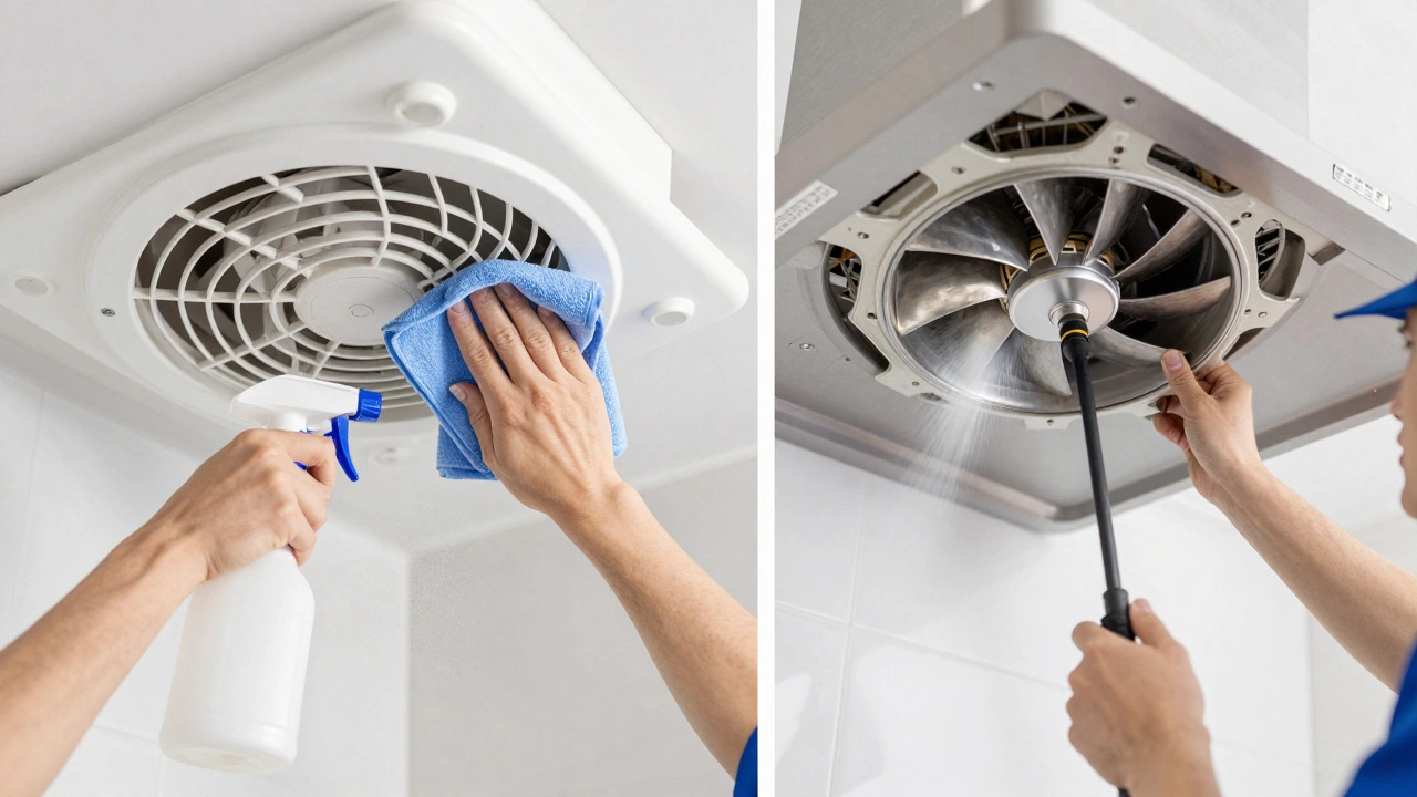 Comparison of DIY cleaning versus professional fan maintenance